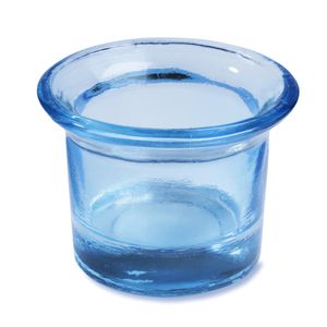 Teelichtglas 6,5 x 4,5 cm, eisblau