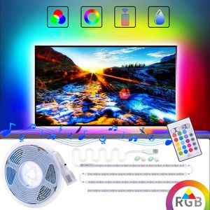 LED Backlight TV Hintergrund-Beleuchtung USB Lichtstripe PC-Band Streifen RGB 4x0.5m