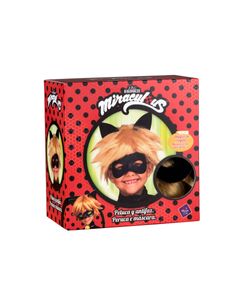 Cat Noir-Perücke und Maske für Kinder Miraculous Accessoires blond-schwarz