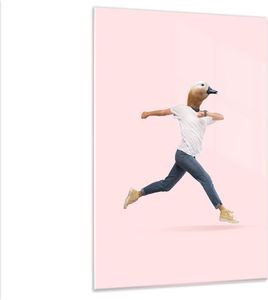Bilder auf glas - Einteilig - Anthropomorphisierung Mensch Ente - 80x120cm - Glasbilder - Wandbilder - Bilder - Wanddekoration aus Glas - Glas Bilder - Wandbild auf Glas - GPA80x120-4597