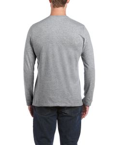 Gildan Herren Langarmshirt T-Shirt Langarm Longsleeve Sweatshirt, Größe:S, Farbe:RS Sport Grey