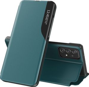 Flipové pouzdro pro Samsung Galaxy A53 5G, PU kůže pouzdro s okénkem a funkcí stojánku zelené