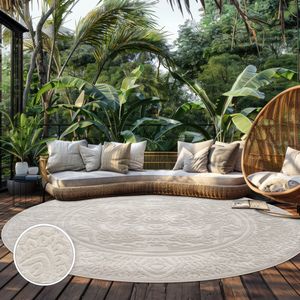 Outdoor Teppich Wetterfest Balkon Wohnzimmer Skandinavisches Boho Einfarbig Grösse 200 cm Rund Outdoor Teppich Wetterfest Balkon Wohnzimmer Skandinavisches Boho Einfarbig Grösse 200 cm Rund