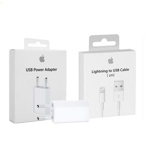 Original Apple iPhone Ladegerät - 5W Netzteil Adapter + 1 m Lightning Ladekabel
