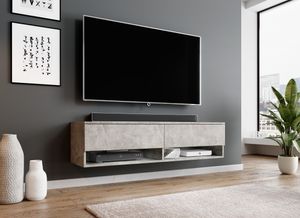 Aktion SALE!!! Furnix TV-Kommode Lowboard Alyx 140 cm TV-Schrank Loft Design modern grau Beton