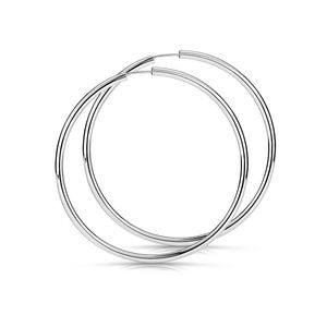 MATERIA 925 Silber Creolen Ohrringe Ringe 60mm groß - Silbercreolen für Damen 2,5mm dünn in Geschenk-Box SO-323