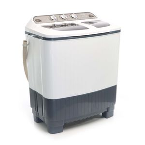 Wiltec WT-8500 2 Kammern Camping Waschmaschine 350W Waschautomat mit Schleuder 5kg Wäsche mit Timer