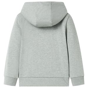 vidaXL Kinder-Kapuzenpullover mit Reißverschluss Helles Khaki Melange 104