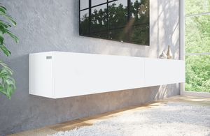 PLATAN ROOM TV Lowboard Hängeboard Board Schrank für Wohnzimmer Wandschrank Matt 210 (2x105) cm Länge