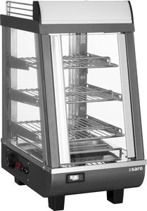 Saro LEON, Edelstahl, Schwarz, Edelstahl, 3 Regale, 345 mm, 484 mm, 663 mm