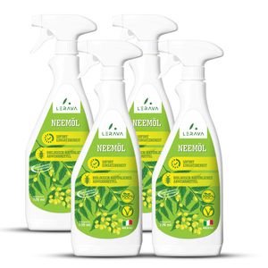 LERAVA® Neemöl für Pflanzen - Gebrauchsfertiges Spray - Neemöl Schädlingsbekämpfung 100%- Ideal gegen Trauermücken - 4 x 700ml