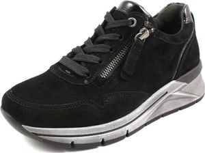 Gabor Comfort Sneaker - Schwarz Veloursleder Größe: 38.5 Normal