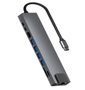 Rolio USB-C-Hub - 10-in-1-Hub - Ethernet - HDMI - 2x USB-C - 4x USB-A - SD/TF-Kartenleser - Universal - MacBook Pro / Air / iPad Pro / Galaxy / HP / Dell / Lenovo