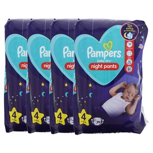 Pampers Night Windeln Pants Größe 4 (9kg-15kg) Baby-Dry 156 Höschenwindeln
