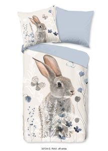 Good Morning Kinder Bettwäsche Kaninchen  - 135x200 cm - 100% Baumwolle