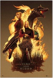 House of the Dragon Fire and Blood Film Poster Plakat Größe 61x91,5 ohne Zusatzartikel