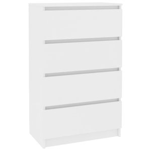 Sideboard Weiß 60×35×98,5 cm Spanplatte | Kommode für Wohnzimmer Schlafzimmer Flur multifunktionale Möbel