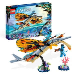 LEGO 75576 Avatar Skimwing Abenteuer, 2022 Filmset-Sammlerstück mit Tierfiguren für Jungen & Mädchen, Pandora Korallenriff, Tonowari und Jake Sully Minifiguren