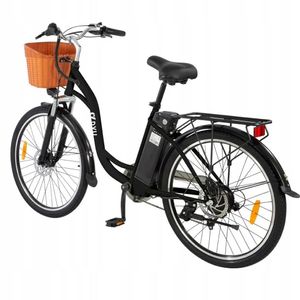 DYU-C6 26 palcový bicykel E Dámsky bicykel od 155 cm Mestský elektrický bicykel s nízkym nástupom 36V 12,5Ah lítiová batéria Pedelec motor Dojazd až 100 km Čierna