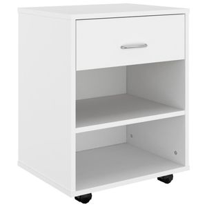 vidaXL Rollschrank Weiß 46x36x59 cm Holzwerkstoff