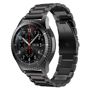 Cadorabo Náramok z nehrdzavejúcej ocele 20 mm pre Samsung Galaxy Watch 42 mm / S2 Classic/Sport v čiernej farbe - Náhradný náramok Huawei Watch 2 / Nokia Steel/LG Watch Sport/Pepple 2 UVM Metal