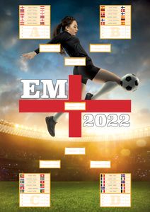Spielplan Frauen EM 2022 als Poster