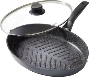 STONELINE® Fisch- und Schnitzelpfanne Oval 35x24 cm | mit Deckel