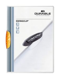 Deska A4 Durable Swingclip 2260, s plastovým klipem, 30 listů, oranžová