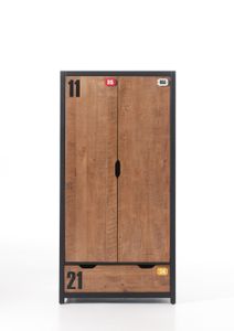 Vipack AXKL1219 Kleiderschrank 2-trg. Alex; ( 100 cm x 200 cm x 55 cm )