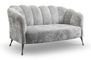 2-Sitzer Sofa Couch ADRIA eureka 2132 schwarz Muschel 155 x 78 x 83cm