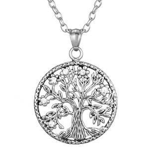 Morella Damen Halskette 70 cm mit Anhänger Lebensbaum Vitalität im Schmuckbeutel