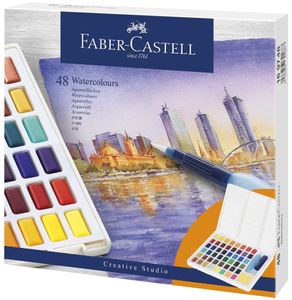 Farby akwarelowe CS kostki 48 kol. FABER CASTELL