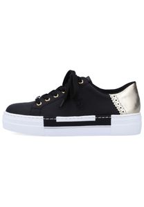 Rieker Sneaker - Schwarz / Gold / Schwarz Kunstleder Größe: 39 Normal