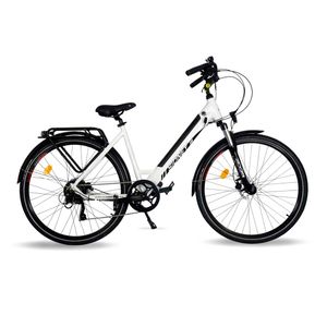 Urbanbiker Sidney City E-Bike 26" 504 Wh batéria, Unisex mestský pedelec 250W motor| Farba: biela
