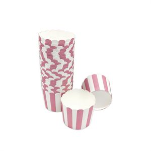 50 Muffin Backformen, rosa- weiße Streifen, Durchmesser 6,1 cm / Muffinbackform, Muffinform, Backformen, Backförmchen, Cupcake Formen, Muffin Förmchen Papier