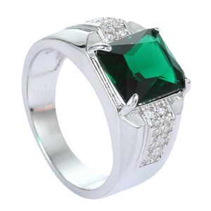 Ring Silber Silberring grüner Smaragd Zirkonia 8
