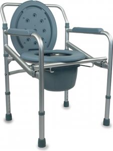 Mobiclinic, Toilettensitzerhöhung, Mar. Aluminium, WC Stuhl, Ältere Menschen, Toilettenstuhl fahrbar, , Leichtgewichtig, Ergonomischer Sitz