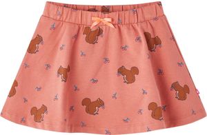 vidaXL Kinderrock Eichhörnchen-Muster Altrosa 92