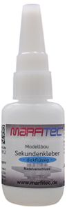 Marfitec Modellbau Sekundenkleber 20g dickflüssig - Metall Nadelverschluss