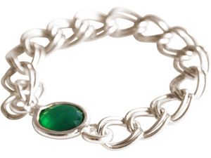 Gemshine - Damen - Ring - 925 Silber - Smaragd - Grün - Beweglich - Geschmeidig