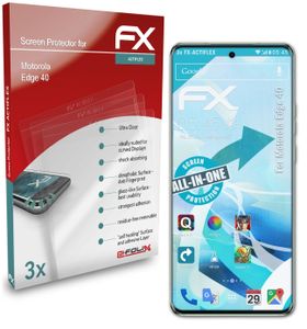 atFoliX FX-ActiFleX 3x Schutzfolie kompatibel mit Motorola Edge 40 Folie