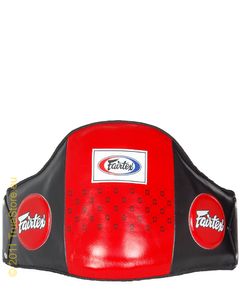 Kožený břišní pancíř Fairtex BPV1, barva červená/černá