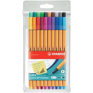 STABILO Fineliner point 88 20-pak plastikowe etui