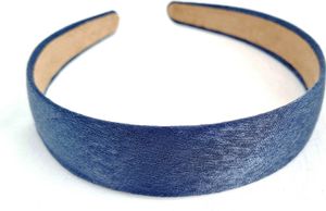 Haarreifen Breit 3cm Unifarbe Haarreif Satin Haarschmuck Haarspange Turban 1103 Blau