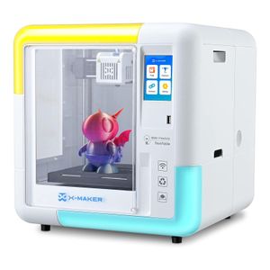 X-Maker FDM 3D-Drucker Komplett montierter Hochgeschwindigkeits-3D-Druck mit nivellierungsfreiem Bett 150 x 150 x 150 mm Bauvolumenunterstuetzung Wi-Fi-App-Bedienung Leiser Druck 3,5-Zoll-Touchscreen mit 1,75 mm PLA/ABS fuer Kinder und Anfaenger