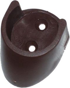 Seitenhalter für Stangen, 2 Stück, Farbe braun