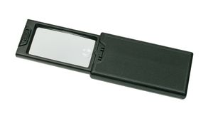 Lindner S7134 LED-Taschen-Leuchtlupe mit herausschiebbarer Linse, Vergrößerung 2,5x, mit UV-LED und LED-Taschenlampe