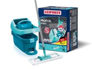 Leifheit Set Wischtuchpresse Profi XL mit Rollen und Bodenwischer