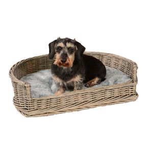 UNUS® Hundebett Hundekorb Schlafplatz Hund grau 74 cm mit Kissen