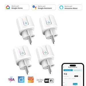 4x Intelligente WiFi WLAN Steckdose mit Strommessung und Sprachsteuerung, Timer, SmartLife App, Mini Smart Plug, Alexa & Google